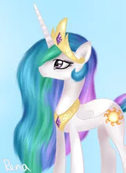 Size: 904x1240 | Tagged: safe, artist:puggie, derpibooru import, princess celestia, solo