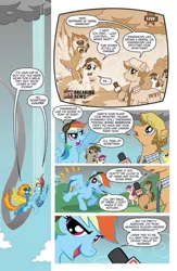 Size: 800x1230 | Tagged: comic, doctor whooves, goggles, idw, idw advertisement, interview, microphone, micro-series, official, pnn, preview, rainbow dash, roseluck, safe, spitfire, time turner