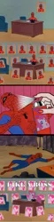 Size: 439x1802 | Tagged: 60s spider-man, comic, derpibooru import, like a boss, meme, pinkie pie, safe, spider-man, wat