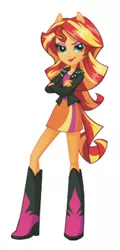 Size: 152x317 | Tagged: source needed, useless source url, safe, derpibooru import, official, sunset shimmer, equestria girls, equestria girls (movie), box art, crossed arms, eqg promo pose set, image, official art, png, ponied up, simple background, smirk, solo, white background