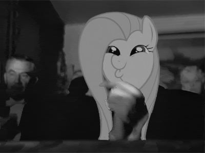 Size: 400x300 | Tagged: animated, clapping, dashface, derpibooru import, fluttershy, orson welles, reaction image, safe