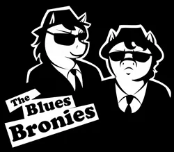Size: 1770x1550 | Tagged: safe, derpibooru import, ponified, blues brothers, clothes, shirt