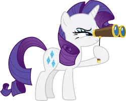 Size: 7422x6000 | Tagged: safe, artist:vladimirmacholzraum, derpibooru import, rarity, pony, unicorn, absurd resolution, female, hoof hold, mare, opera glasses, simple background, solo, transparent background, vector