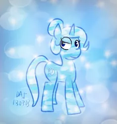 Size: 464x491 | Tagged: safe, artist:danadyu, derpibooru import, trixie, crystal pony, pony, unicorn, alternate hairstyle, crystallized, female, hair bun, mare