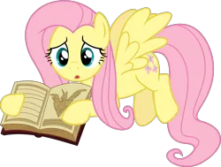 Size: 5592x4236 | Tagged: absurd resolution, alicorn amulet, artist:dewlshock, book, derpibooru import, fluttershy, safe, simple background, transparent background, vector