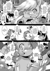 Size: 1075x1518 | Tagged: applejack, artist:kisekisshou, censored, comic:muchi muchi ringo no oishii reshipi, derpibooru import, doujin, fluttershy, pinkie pie, rarity, safe, translation, twilight sparkle