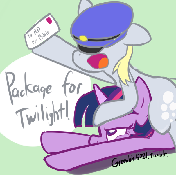 Size: 909x900 | Tagged: safe, artist:greenbit5721, derpibooru import, derpy hooves, twilight sparkle, pegasus, pony, 30 minute art challenge, female, mare