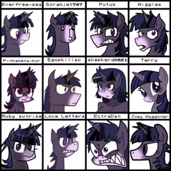 Size: 1000x1000 | Tagged: ambiguous facial structure, anthro, artist:advanceddefense, art style challenge, derpibooru import, egophiliac-ish, fish face, safe, shepherd0821-ish, style emulation, tumblr, twilight sparkle, twilight unbound, werelight shine