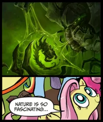 Size: 397x473 | Tagged: abathur, derpibooru import, exploitable meme, fluttershy, heart of the swarm, idw, larva, meme, nature is so fascinating, safe, starcraft, zerg