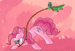 Size: 1100x750 | Tagged: artist:asluc96, derpibooru import, gummy, pinkie pie, rope, safe