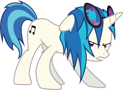 Size: 11689x8528 | Tagged: safe, artist:sdc2012, derpibooru import, vinyl scratch, pony, unicorn, absurd resolution, angry, broken glasses, female, gritted teeth, mare, simple background, solo, transparent background