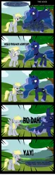 Size: 1094x3517 | Tagged: safe, artist:veggie55, derpibooru import, derpy hooves, princess luna, pegasus, pony, comic, female, fus-ro-dah, mare, skyrim, the elder scrolls, traditional royal canterlot voice, yay