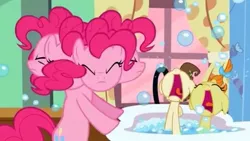 Size: 521x293 | Tagged: baby cakes, derpibooru import, great moments in animation, pinkie pie, pound cake, pumpkin cake, safe, screencap, smear frame, wat