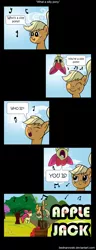 Size: 1200x3113 | Tagged: safe, artist:bednarowski, derpibooru import, apple bloom, applejack, pony, comic, silly, silly pony