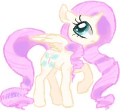 Size: 407x377 | Tagged: dead source, safe, artist:piptart, derpibooru import, fluttershy, rarity, alicorn, pony, fluttercorn, fusion, race swap, solo