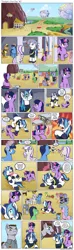 Size: 1200x4054 | Tagged: adorkable, airship, artist:muffinshire, blushing, cart, clothes, comic, comic:twilight's first day, cute, derpibooru import, dork, feather, filly, magic, moustache, muffinshire is trying to murder us, night light, oc, oc:sergeant thunderhead, parent, playing, safe, scar, shining armor, sibling tickling, slice of life, smarty pants, taxi, tickling, twilight sparkle, twilight velvet, uniform