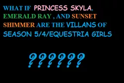 Size: 400x267 | Tagged: safe, derpibooru import, emerald ray, princess skyla, sunset shimmer, equestria girls, comic sans, text