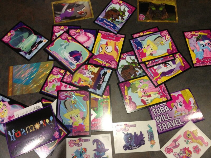 Size: 960x720 | Tagged: apple bloom, card, crackle, cutie mark, daisy, derpibooru import, discord, dragon, enterplay, fluttershy, king sombra, pinkie pie, princess luna, rainbow dash, roseluck, safe, series 2, sweetie belle, timber wolf, trading card, trixie