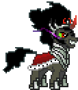 Size: 114x130 | Tagged: safe, artist:botchan-mlp, derpibooru import, king sombra, pony, umbrum, unicorn, animated, armor, cape, clothes, crown, cute, desktop ponies, evil grin, flowing mane, grin, idle, jewelry, male, pixel art, regalia, simple background, smiling, solo, sombra eyes, sombra's cape, sombradorable, sprite, stallion, standing, transparent background