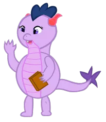 Size: 711x814 | Tagged: artist:tokoshoran, baby dragon, book, circle tool, derpibooru import, dragon, dragonified, role reversal, safe, solo, species swap, tepidity, twilight sparkle