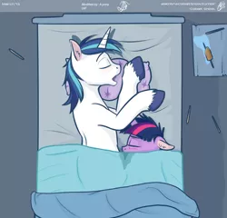 Size: 1000x961 | Tagged: suggestive, artist:cobaltsnow, derpibooru import, edit, shining armor, twilight sparkle, pony, unicorn, friendship is witchcraft, accidental blowjob, accidental incest, accidental sex, corndog, female, francis sparkle, implied blowjob, implied incest, implied oral, implied sex, incest, infidelity, male, molestation, not creepy, shiningsparkle, shipping, sleep molestation, softcore, straight, twicest, under the covers