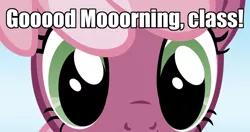 Size: 1050x554 | Tagged: bronybait, caption, cheerilee, derpibooru import, eyes, hypnosis, hypnosis ponies, image macro, safe