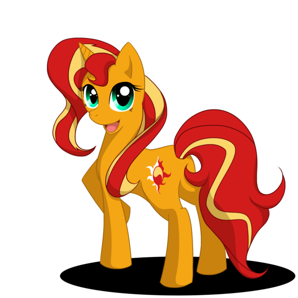 Size: 2000x2000 | Tagged: safe, artist:theunununium, derpibooru import, sunset shimmer, pony, looking at you, solo