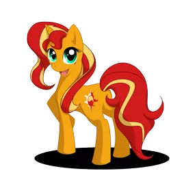 Size: 2000x2000 | Tagged: safe, artist:theunununium, derpibooru import, sunset shimmer, pony, looking at you, solo