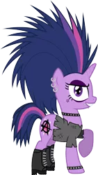 Size: 1063x1882 | Tagged: alternate hairstyle, artist:drweb70, boots, derpibooru import, hoof boots, piercing, punk, safe, twilight sparkle