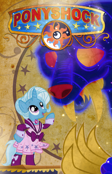 Size: 776x1200 | Tagged: artist:pixelkitties, bioshock, bioshock infinite, derpibooru import, parody, safe, trixie, ursa major