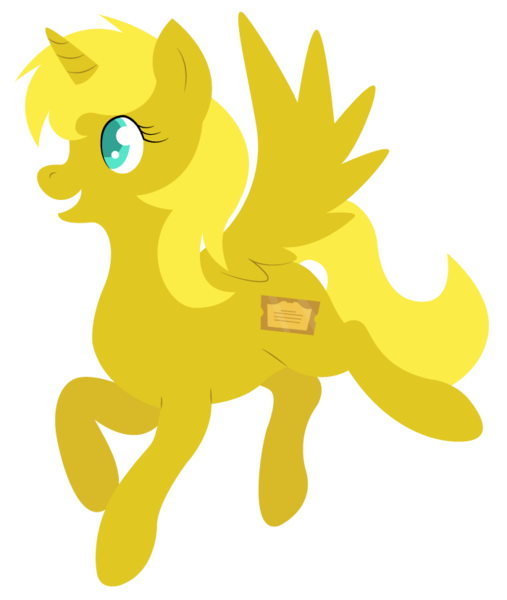 Size: 700x828 | Tagged: safe, artist:kimmorz, derpibooru import, oc, oc:ticket, unofficial characters only, alicorn, pony, alicorn oc, simple background, solo, transparent background