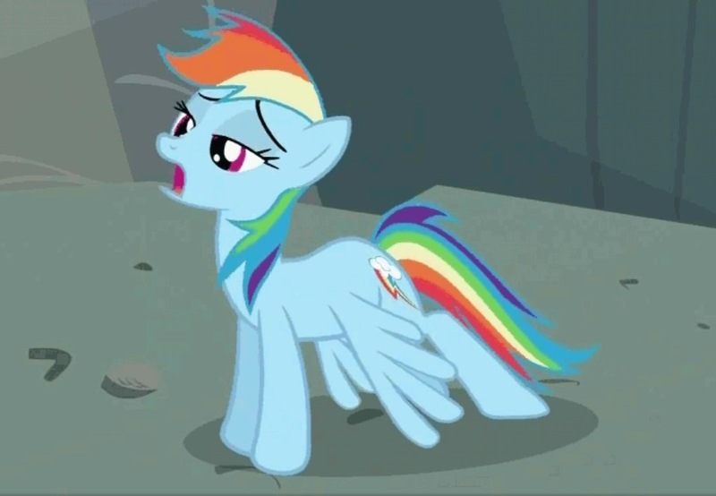 Size: 924x640 | Tagged: safe, derpibooru import, screencap, rainbow dash, pegasus, pony, may the best pet win, mid-blink screencap, solo, stretching