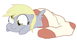 Size: 957x502 | Tagged: safe, artist:egophiliac, derpibooru import, edit, derpy hooves, pegasus, pony, clothes, cute, derpabetes, filly, lowres, recolor, sock, sock filly, socks, team fabulous 2