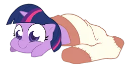 Size: 957x502 | Tagged: artist:egophiliac, clothes, cute, derpibooru import, edit, filly, recolor, safe, sock, sock filly, socks, twilight sparkle