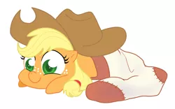 Size: 1282x800 | Tagged: applejack, artist:egophiliac, clothes, cute, derpibooru import, edit, filly, recolor, safe, sock, sock filly, socks