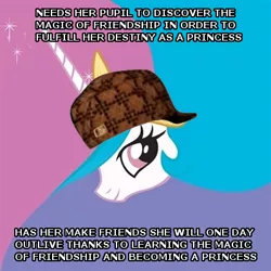 Size: 400x400 | Tagged: derpibooru import, meme, princess celestia, safe, scumbag celestia, scumbag steve, text, twilight will outlive her friends