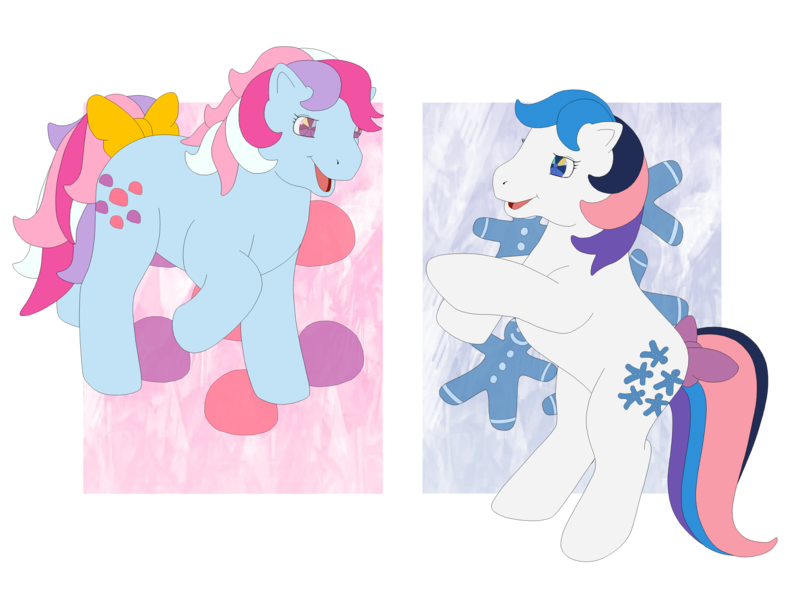 Size: 4000x3000 | Tagged: safe, artist:phoenix-flyer, derpibooru import, gingerbread, sweet stuff, twinkle eyed pony, g1