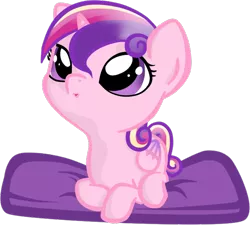 Size: 658x591 | Tagged: safe, artist:russiankolz, derpibooru import, princess cadance, pony, baby, baby pony, cute, cutedance, filly, foal, pillow, weapons-grade cute