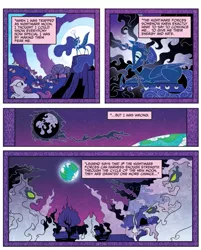 Size: 975x1210 | Tagged: artist:amy mebberson, comic, derpibooru import, idw, legend, moon, nightmare dreamscape, nightmare forces, nightmare moon, safe, spoiler:comic, spoiler:comic05