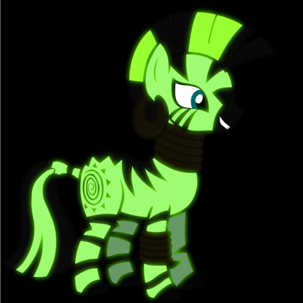 Size: 894x894 | Tagged: safe, artist:trotpilgrim, derpibooru import, zecora, pony, zebra, female, glow, glow-in-the-dark, mare