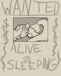 Size: 727x901 | Tagged: artist:celerypony, derpibooru import, oc, oc:celery, safe, sleeping, solo, unofficial characters only, wanted poster