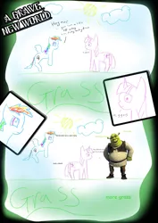 Size: 2480x3508 | Tagged: 420, a grave new world, comic, derpibooru import, ogre, rainbow dash, safe, shrek, twilight sparkle, vulgar, why sid why