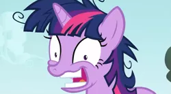 Size: 1276x706 | Tagged: safe, derpibooru import, screencap, twilight sparkle, unicorn, lesson zero, creepy, exploitable, fourth wall, reaction image, solo, twilight snapple, unicorn twilight