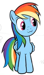 Size: 475x797 | Tagged: safe, artist:grumblepluck, derpibooru import, rainbow dash, :3, cute, dashabetes, smiling, solo