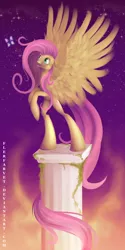 Size: 1064x2121 | Tagged: safe, artist:flerfarvet, derpibooru import, fluttershy, butterfly