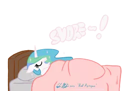 Size: 2080x1509 | Tagged: artist:redapropos, bed, derpibooru import, princess celestia, safe, sleeping, snoring, solo