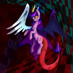 Size: 700x700 | Tagged: artist:oscarina1234, derpibooru import, discord sparkle, draconequified, draconequus, safe, twikonequus, twilight sparkle