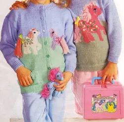 Size: 510x502 | Tagged: 80s, clothes, craft, derpibooru import, g1, irl, knit, lunchbox, photo, safe, sweater