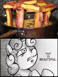 Size: 536x700 | Tagged: bacon, derpibooru import, exploitable meme, meme, safe, stonehenge, sweetie belle, that is beautiful, twinkies