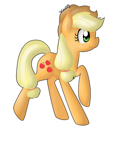 Size: 1710x2000 | Tagged: applejack, artist:tofuudog, derpibooru import, safe, simple background, solo